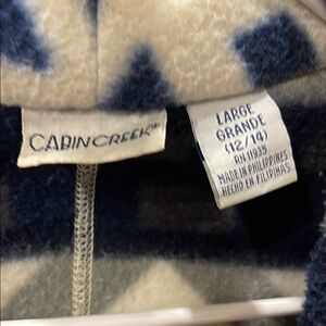 Cabin Creek Fleece Jacket - Blue and White